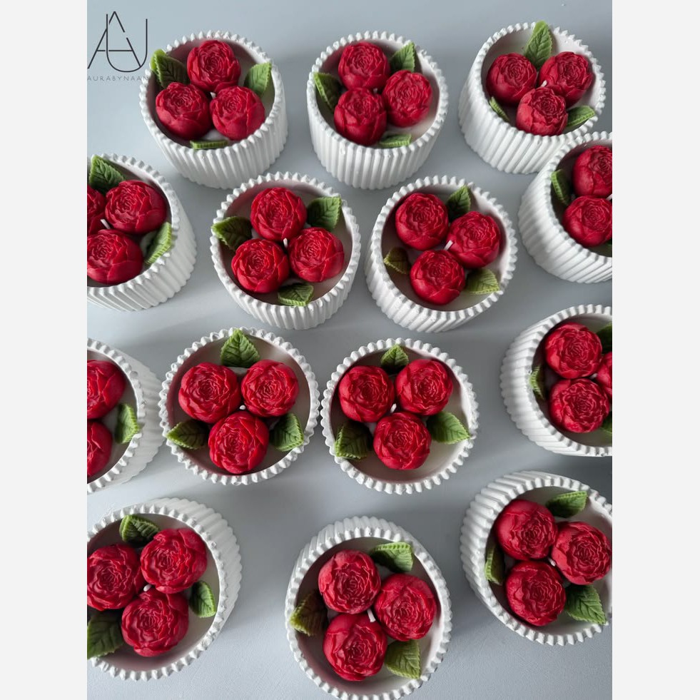 شات شمع گل در طرح و رنگ دلخواه